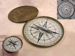 Late 19th Century Wrights Requisite cartographers brass compass